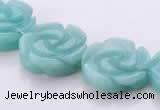 CAM81 carved flower natural amazonite 5*18mm beads Wholesale