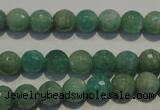 CAM812 15.5 inches 8mm faceted round Brazilian amazonite beads