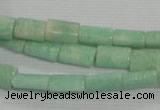 CAM854 15.5 inches 8*12mm flat tube natural Russian amazonite beads