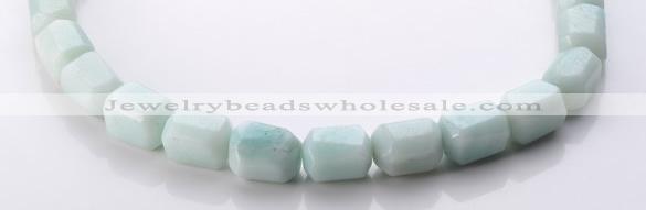 CAM86 16*17mm faceted pebble natural amazonite beads wholesale