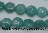 CAM915 15.5 inches 12mm flat round amazonite gemstone beads wholesale