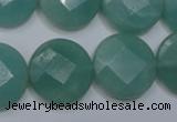 CAM945 15.5 inches 20mm faceted coin amazonite gemstone beads