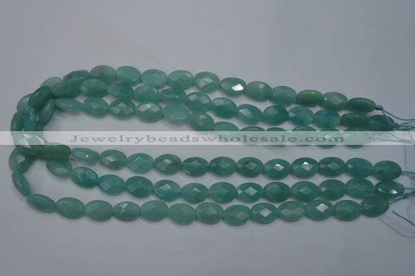 CAM951 15.5 inches 10*14mm faceted oval amazonite gemstone beads wholesale