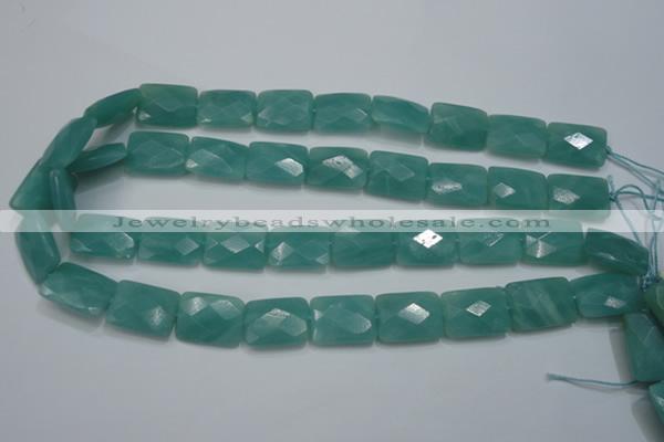 CAM963 15.5 inches 15*20mm faceted rectangle amazonite gemstone beads