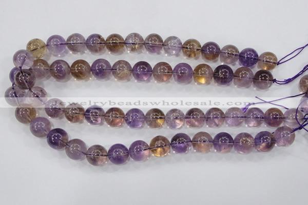 CAN05 15.5 inches 14mm round natural ametrine gemstone beads