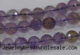 CAN09 15.5 inches 8mm faceted round natural ametrine gemstone beads