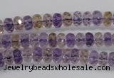 CAN15 15.5 inches 4*6mm faceted rondelle natural ametrine beads