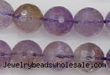 CAN154 15.5 inches 12mm faceted round natural ametrine beads