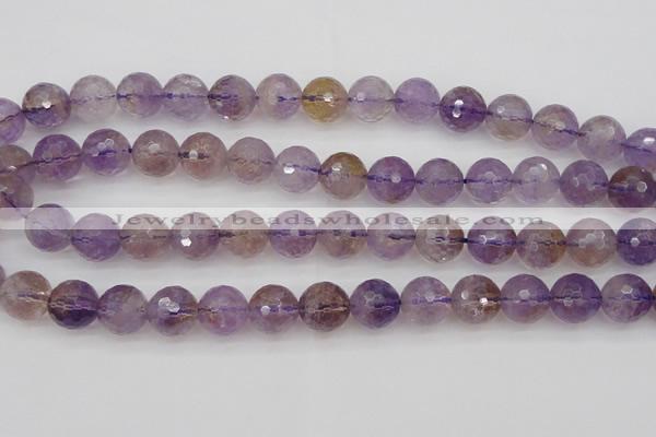 CAN154 15.5 inches 12mm faceted round natural ametrine beads