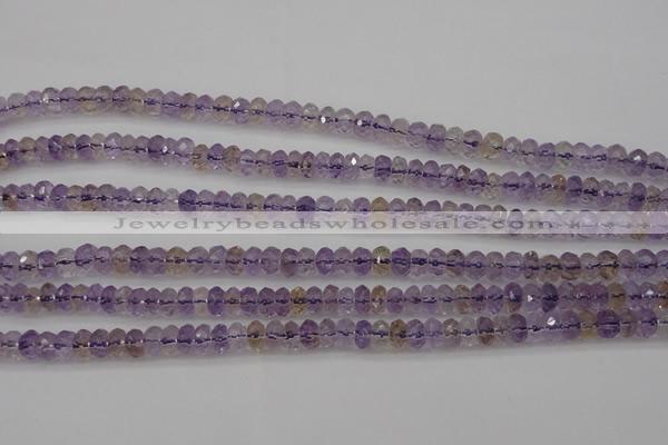 CAN158 15.5 inches 4*6mm faceted rondelle natural ametrine beads