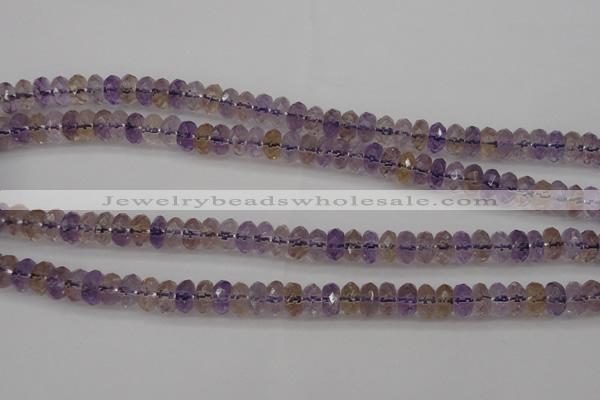 CAN159 15.5 inches 5*8mm faceted rondelle natural ametrine beads