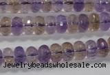 CAN17 15.5 inches 6*10mm faceted rondelle natural ametrine beads