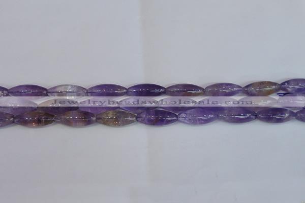 CAN178 15.5 inches 12*30mm rice natural ametrine gemstone beads