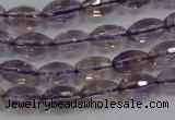 CAN19 15.5 inches 8*12mm faceted rice natural ametrine beads