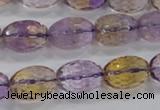 CAN20 15.5 inches 10*14mm faceted rice natural ametrine beads