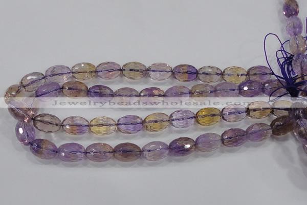 CAN20 15.5 inches 10*14mm faceted rice natural ametrine beads