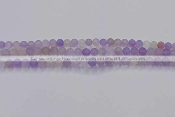 CAN200 15.5 inches 4mm round matte ametrine beads wholesale