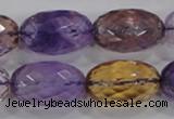 CAN22 15.5 inches 15*25mm faceted rice natural ametrine beads