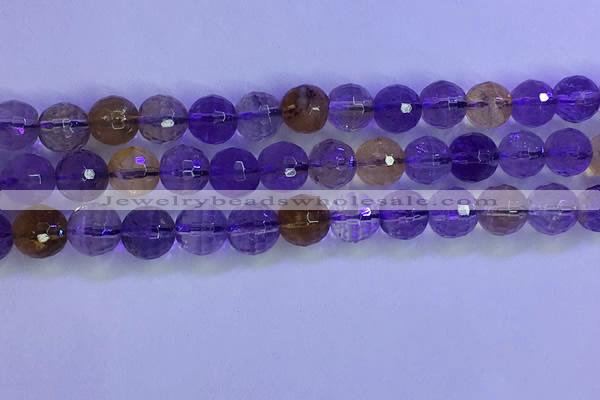 CAN226 15.5 inches 9mm faceted round ametrine beads wholesale