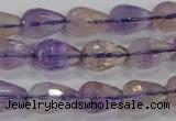 CAN23 15.5 inches 10*14mm faceted teardrop natural ametrine beads