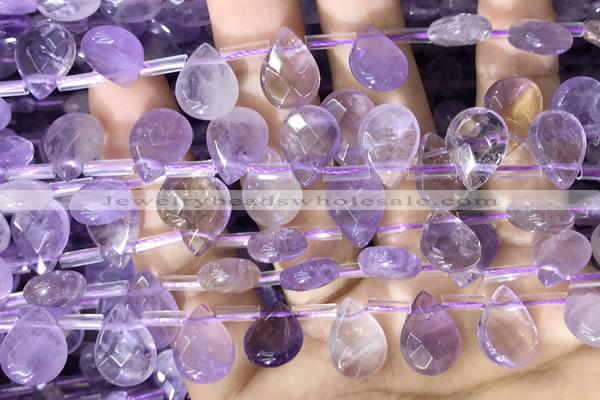 CAN239 Top drilled 10*14mm faceted briolette ametrine beads