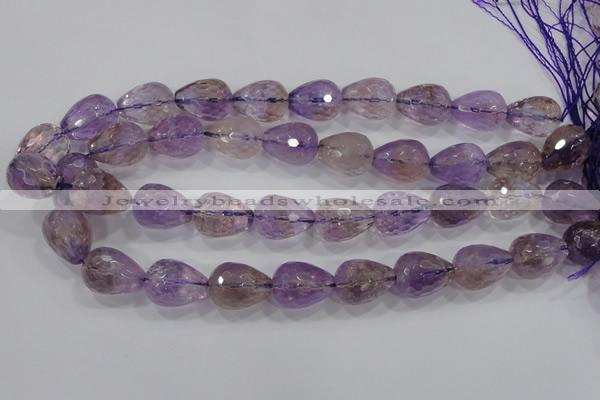 CAN25 15.5 inches 15*20mm faceted teardrop natural ametrine beads