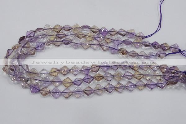 CAN35 15.5 inches 10*10mm diamond natural ametrine gemstone beads