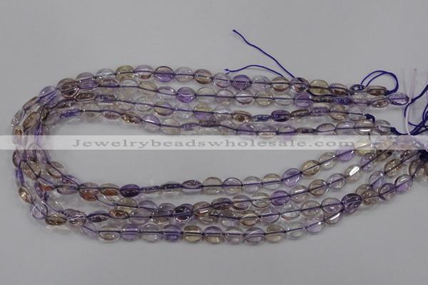 CAN46 15.5 inches 8*10mm oval natural ametrine gemstone beads