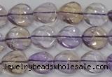 CAN52 15.5 inches 14mm twisted coin natural ametrine gemstone beads