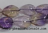 CAN54 15.5 inches 15*20mm twisted oval natural ametrine beads