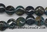 CAP08 15.5 inches 12mm flat round apatite gemstone beads wholesale