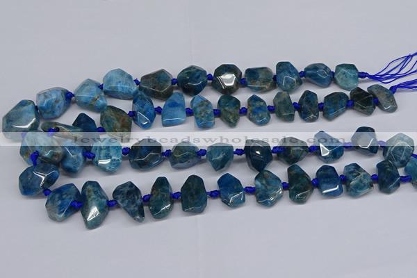 CAP535 15.5 inches 10*18mm - 16*30mm faceted freeform apatite beads