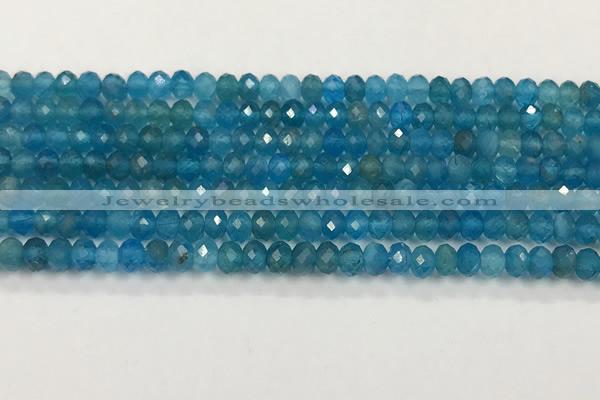 CAP623 15.5 inches 3*4mm faceted rondelle apatite beads