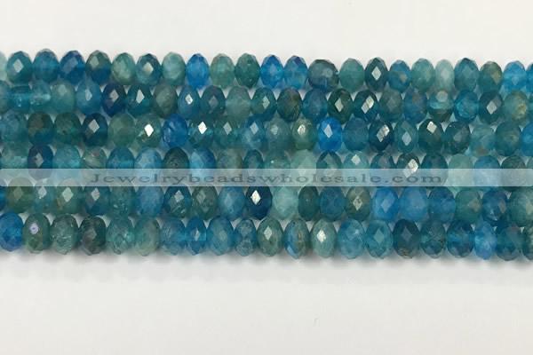 CAP625 15.5 inches 4*6mm faceted rondelle apatite beads