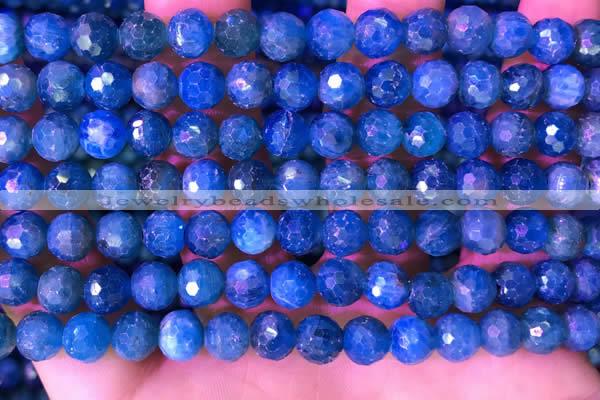 CAP659 15.5 inches 7mm faceted round apatite gemstone beads