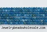 CAP705 15.5 inches 6mm faceted round apatite gemstone beads wholesale