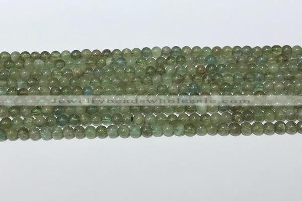 CAP708 15.5 inches 4mm round green apatite gemstone beads wholesale