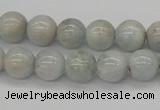 CAQ104 15.5 inches 12mm round AB grade natural aquamarine beads