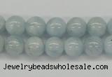 CAQ109 15.5 inches 8mm round A grade natural aquamarine beads