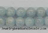 CAQ110 15.5 inches 10mm round A grade natural aquamarine beads