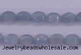 CAQ132 15.5 inches 7*10mm faceted rice natural aquamarine beads