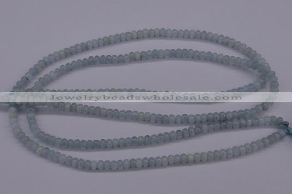 CAQ136 15.5 inches 3*4mm rondelle natural aquamarine beads