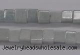 CAQ140 15.5 inches 8*8mm cube natural aquamarine beads wholesale