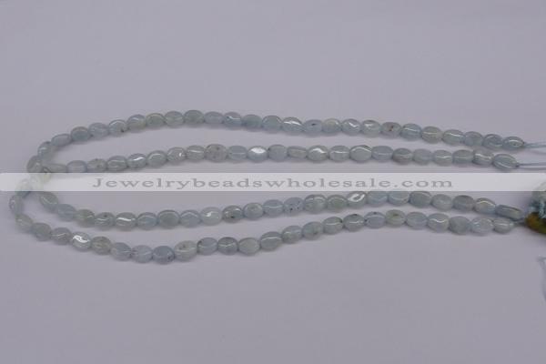 CAQ141 15.5 inches 6*8mm oval natural aquamarine beads wholesale