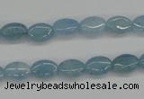 CAQ143 15.5 inches 8*10mm oval natural aquamarine beads wholesale