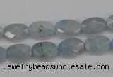 CAQ146 15.5 inches 8*12mm faceted oval natural aquamarine beads