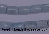 CAQ152 15.5 inches 8*12mm rectangle natural aquamarine beads