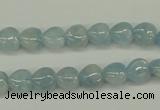 CAQ154 15.5 inches 8*8mm heart natural aquamarine beads