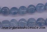 CAQ157 15.5 inches 10mm flat round natural aquamarine beads