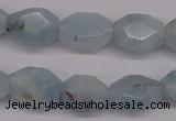 CAQ159 15.5 inches 12*16mm octagonal natural aquamarine beads